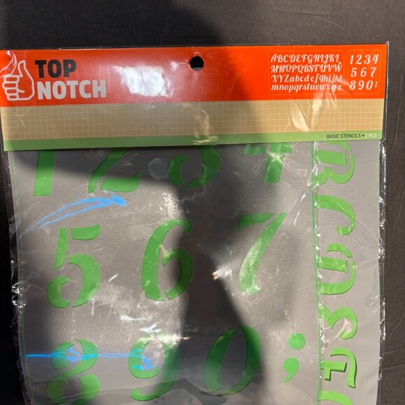 Top Notch Number & Letter Stencil Set – NWT Crafting Kit - Picture 2 of 5